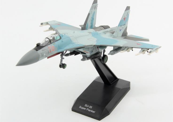 HOT-BLOODED Russia SU-35 Super Flanker 1/100 diecast plane model aircraft
