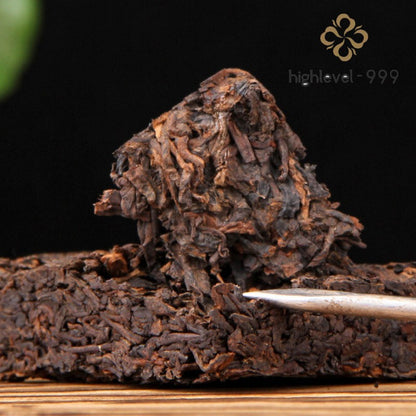 80g Ripe Pu'er Tea Brick Yunnan Pasha Ancient Tree Aged Pure Material Leaf Tea