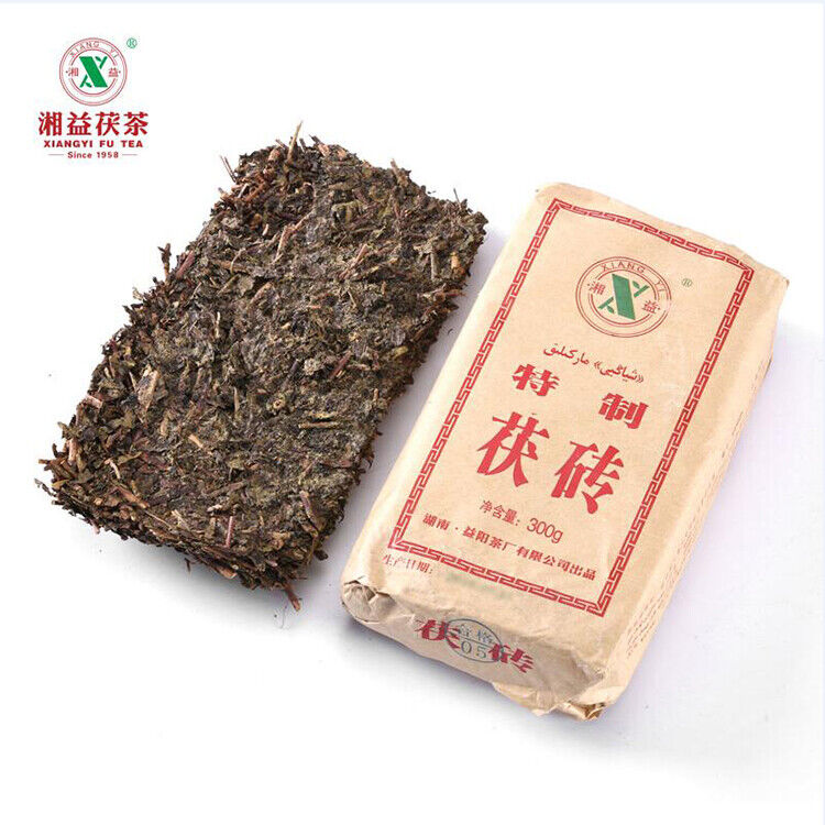 Hunan Fu Tea Fucha Special Made Yiyang Anhua Dark Tea Fu Brick Tea Hei Cha 300g