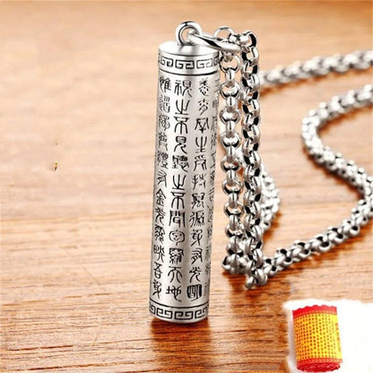 Tibetan Silver Buddhist Prayer Box Pendant Necklace Tibetan Ghau Box Tibetan Gaw