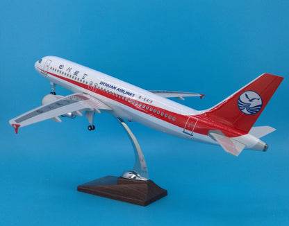47CM SICHUAN AIRLINES AIRBUS A319 B-6419 Aircraft Landing Gear Resin Plane Model