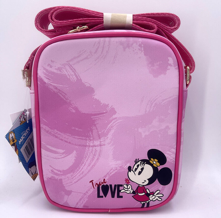 Disney Crossbody Bag Love Rare Red Mickey and Friends 8.5" Lady Purse Minnie