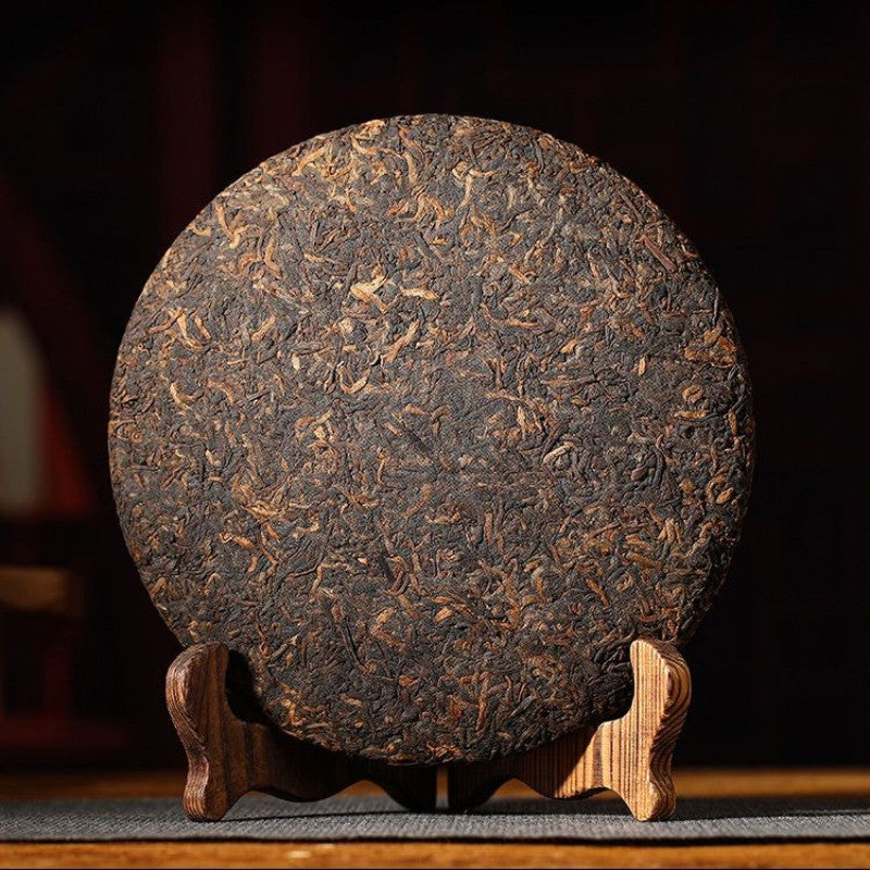 357g Yunnan Ripe Pu'er Tea 2020 Ancient Tree Yu Pin Chen Xiang Qizi Cake Tea