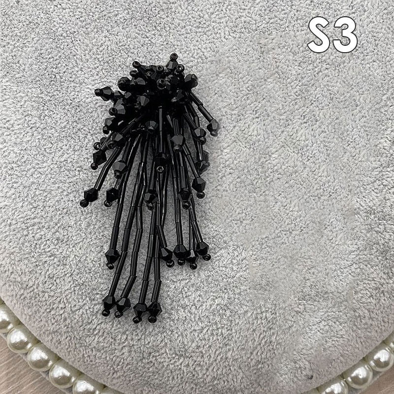 Tassel Nail Bead Cloth Paste Bag Earrings Jewelry Accessories Patch DIY Material