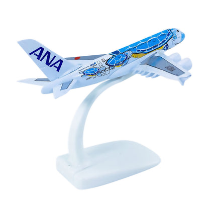 1:500 15cm Aircraft ANA Sea Turtle Painting A380 Alloy Plane Model Ornaments