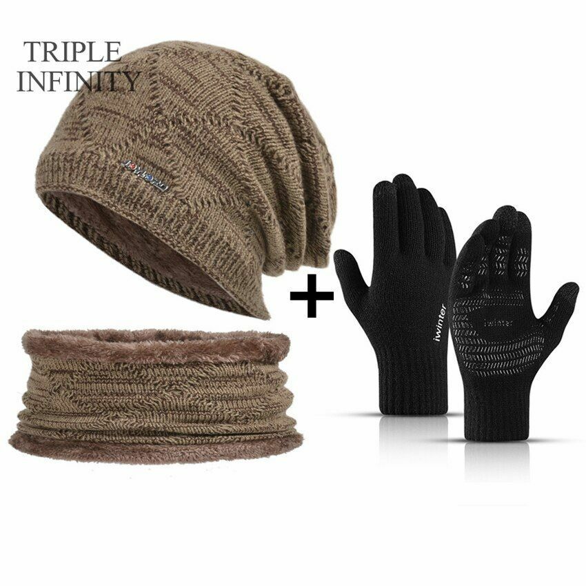 Winter Hat Beanies Knitted Warm Suit Skiing Cycling Beanie Soft Bonnet Baggy Cap
