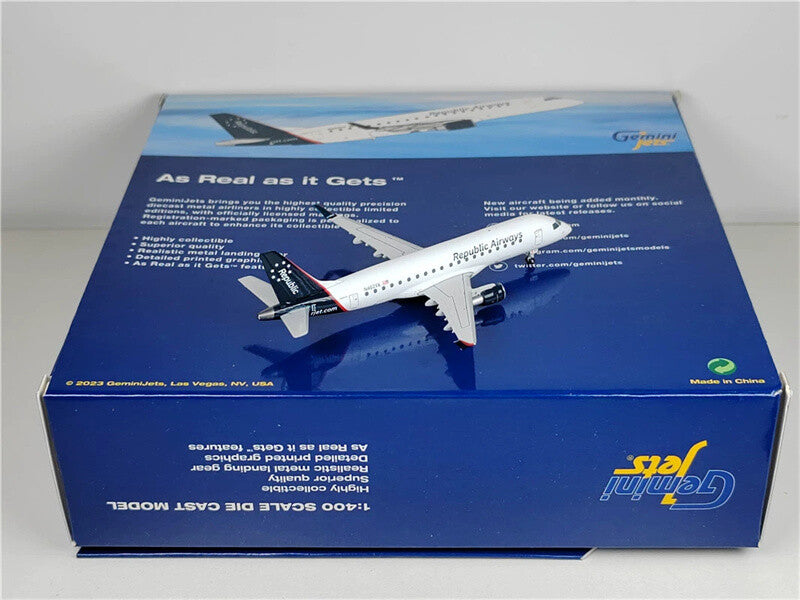 GeminiJets Republic Airways E175LR N402YX 1/400 Aircraft Pre-built Model