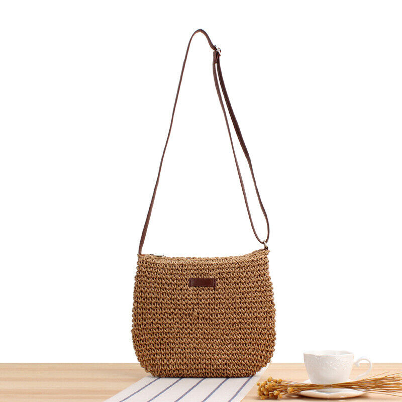 New Womens Summer Messenger Casual Straw Bag Korean Crossbody Beach Bag