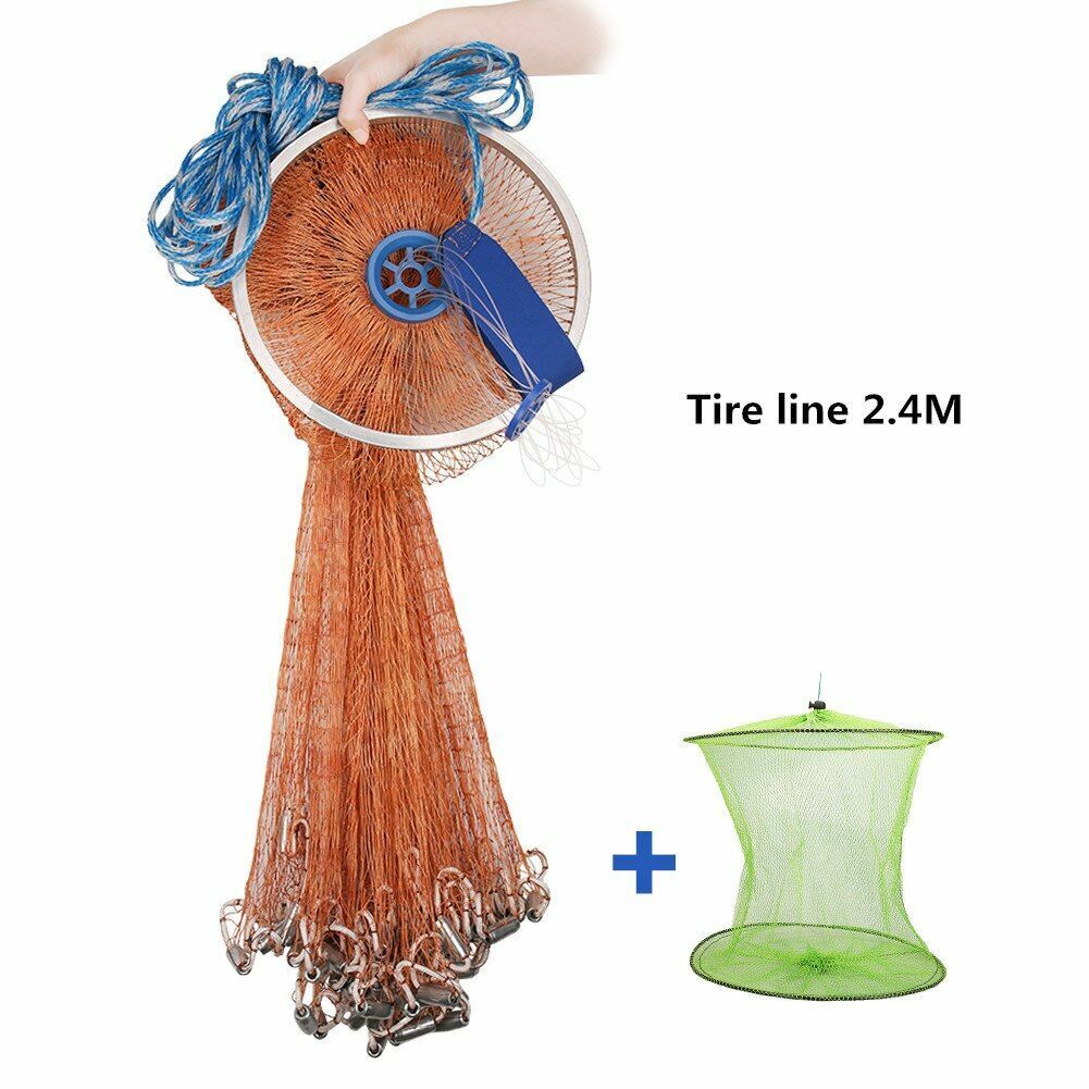 Fishing Net Sinker Cast Network Hand Outdoor Throw Catch Tool Gill Full Spread