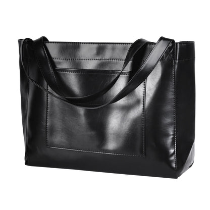 Women's Leather Organizer Purse Shoulder Bag Multiple Pockets Cross Body Handbag