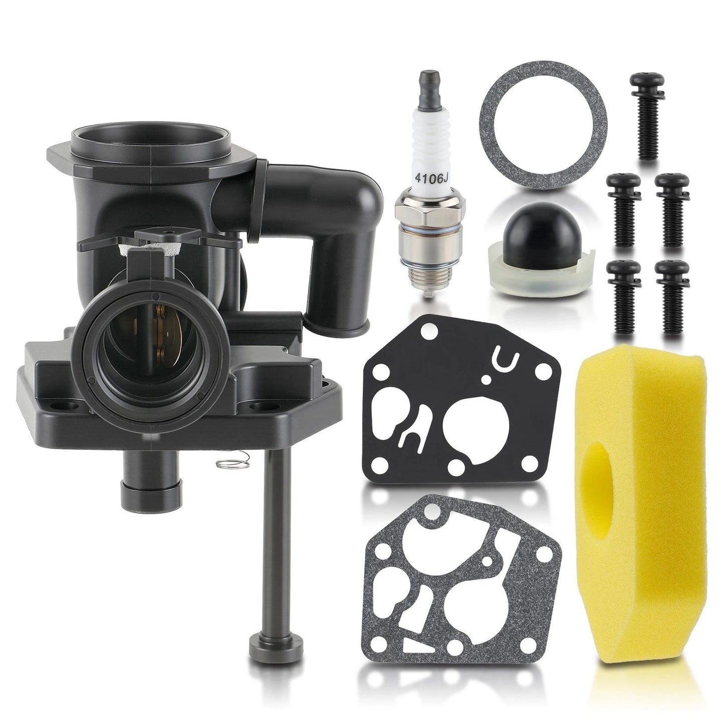 Lawn Mower Carburetor Repair Part for B&S 795469 148CC Engine With Spark Plug