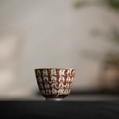 100ml Ceramics Dunhuang Ten Thousand Buddhas Master's Cup Retro Tea Tasting Cup