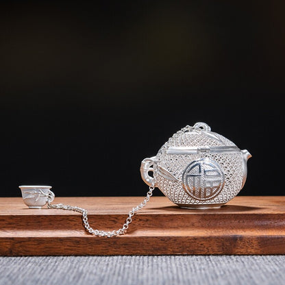 999 Sterling Silver Tea Filter Full Handmade Tea Strainer With Certificate Paper