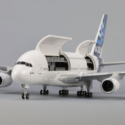 1:160 46CM AIRBUS A380 Passenger Airplane Landing Gear Resin Aircraft Model