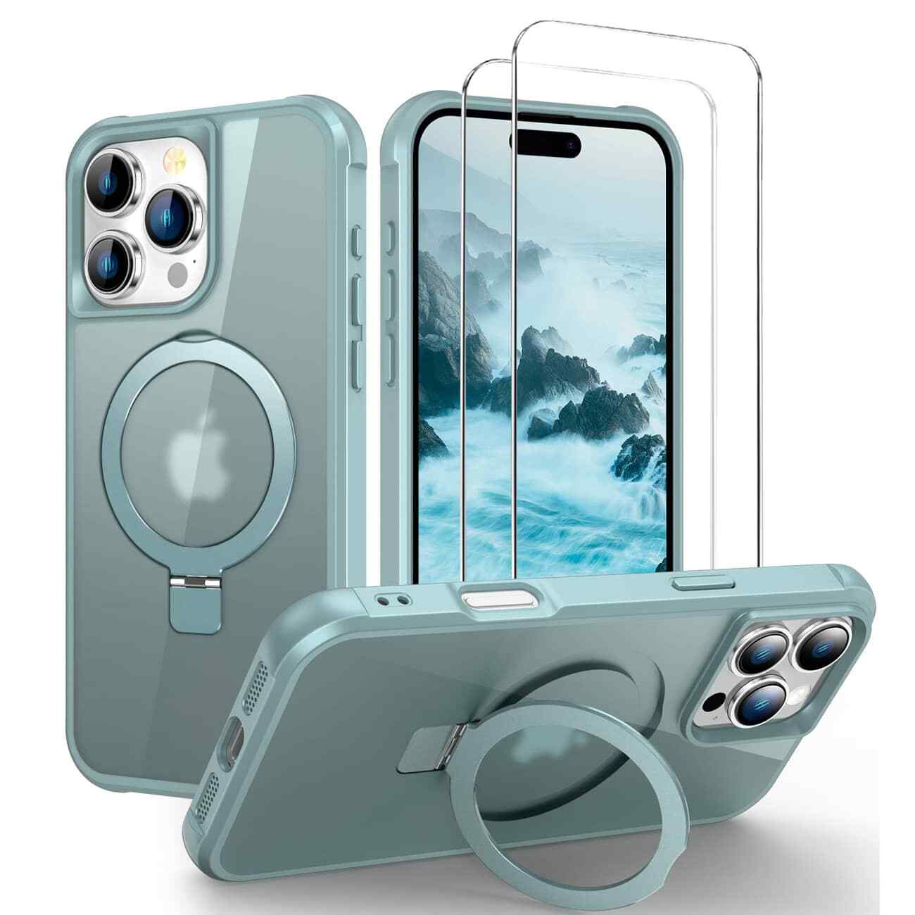For iPhone 16 15 14 13 12 11 Pro Max Plus Mag-Safe Case with Screen Protector