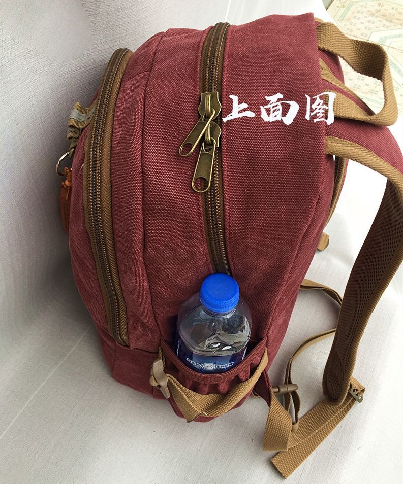 Lay Buddhist Cotton Canvas Bag Shaolin Monk Travel Big Backpack Zen Buddha Bags