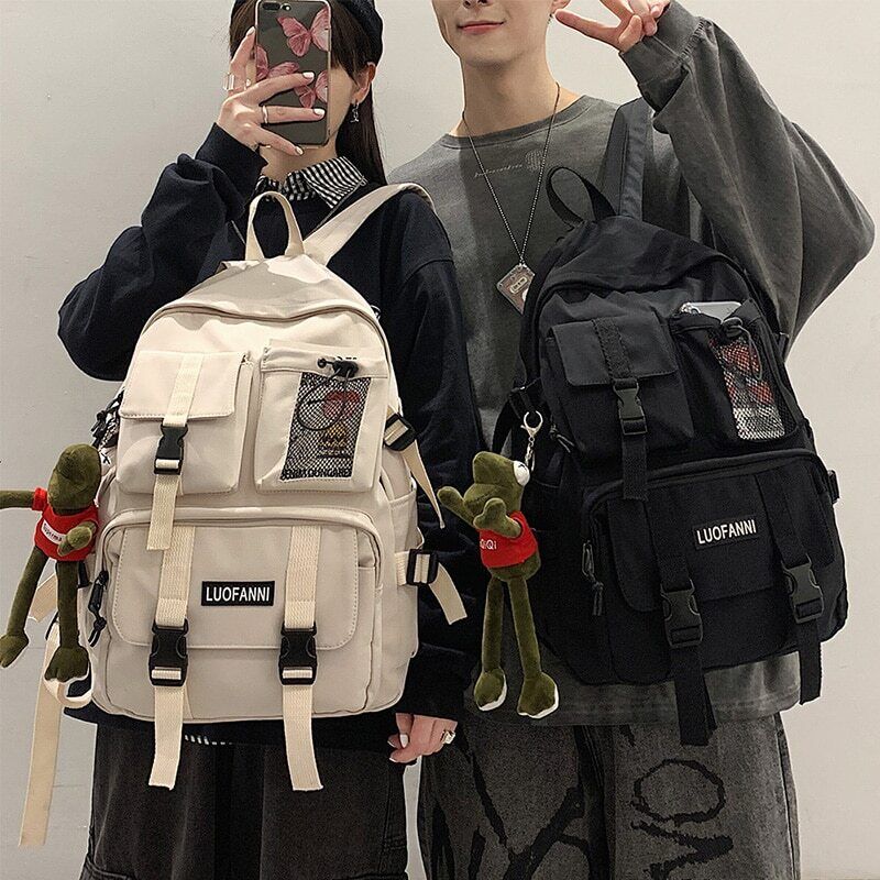 Pocket Backpack Men Canvas Bag Laptop Backpacks Student School Bags Women