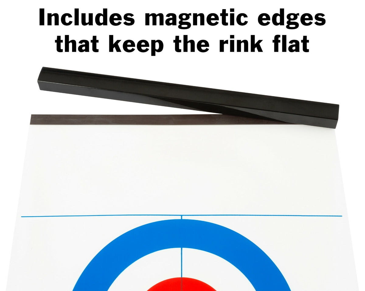 Tabletop Mini Curling Game, Measures Almost 4 Feet Long and Rolls Up Quickly