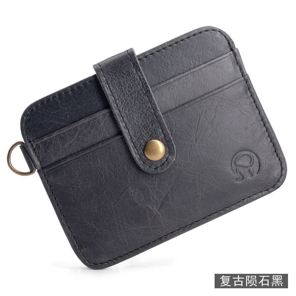 Genuine Leather Thin Wallet Credit Card Holder Key Holder Bag Cash Purse Cotton