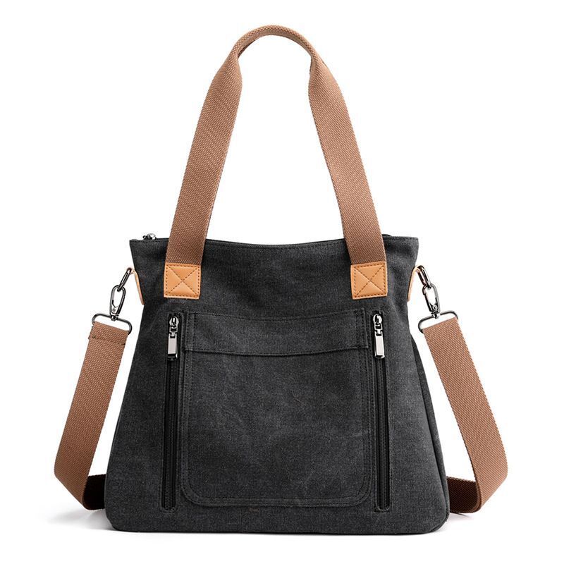 Canvas Shoulder Bag Fashion Large Capacity Crossbody Purse Polyester Handbags