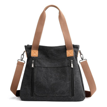 Canvas Shoulder Bag Fashion Large Capacity Crossbody Purse Polyester Handbags