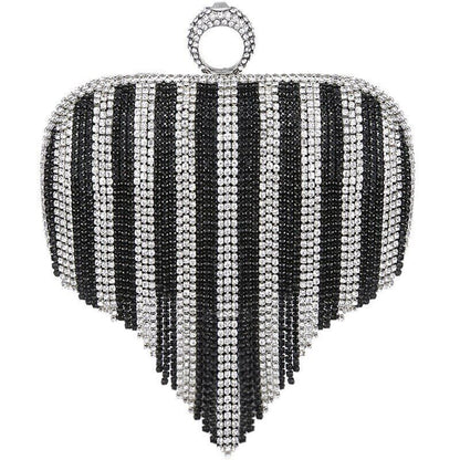 Shiny Diamonds Clutches Purse Evening Party Women Handbag Tassel Women Bag