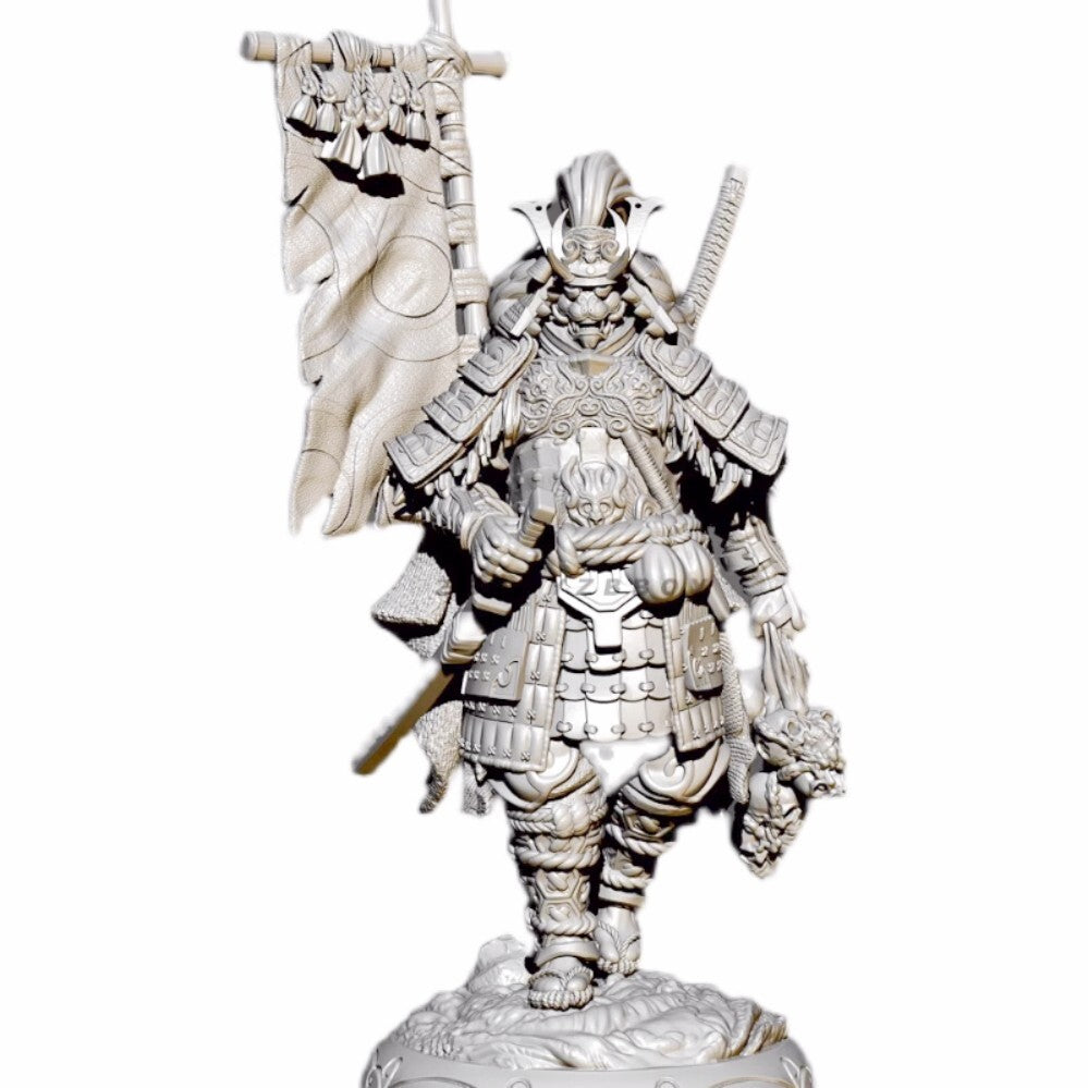 1/24 resin figure model kit Mythical Circumstances-Cat Bear Warrior Unassembled
