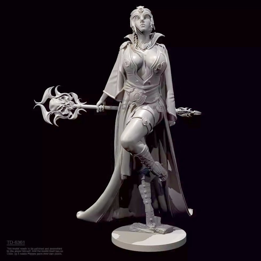 1/24 resin figure model Fantasy Goddess Warrior 3D printing unassembled
