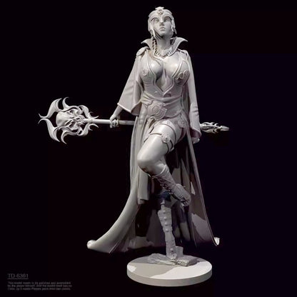 1/24 resin figure model Fantasy Goddess Warrior 3D printing unassembled