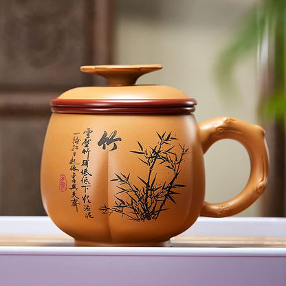 475ml Yixing Purple Clay Filter Tea Water Separation Tea Cup Tea Set Tea Cup Tea