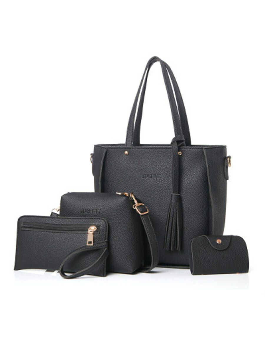 Ladies PU Leather Crossbody Bag Women Bag Set Shoulder Bag Purse Female Handbag