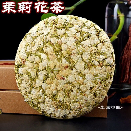 Jasmine Aroma Dried Flower Tea Cake Blooming Tea Nectar Scented Herbal Tea 茉莉花茶