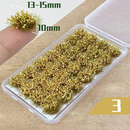 Artificial Grass 28Pcs Self-Adhesives Static Tufts Miniature Scenery Wildflowers