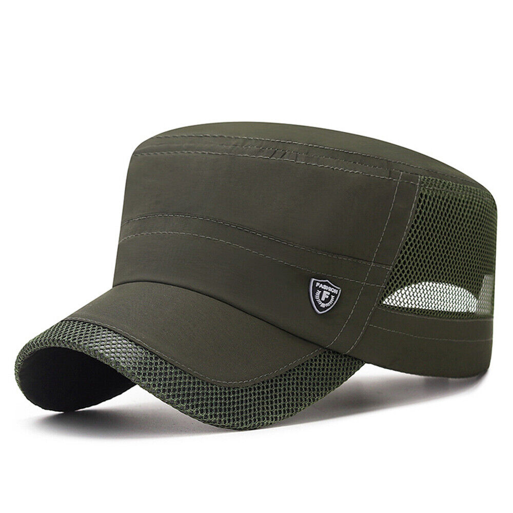 Summer Men's Mesh Flat Cap Army Hat Cadet Castro Military Patrol Baseball Casu