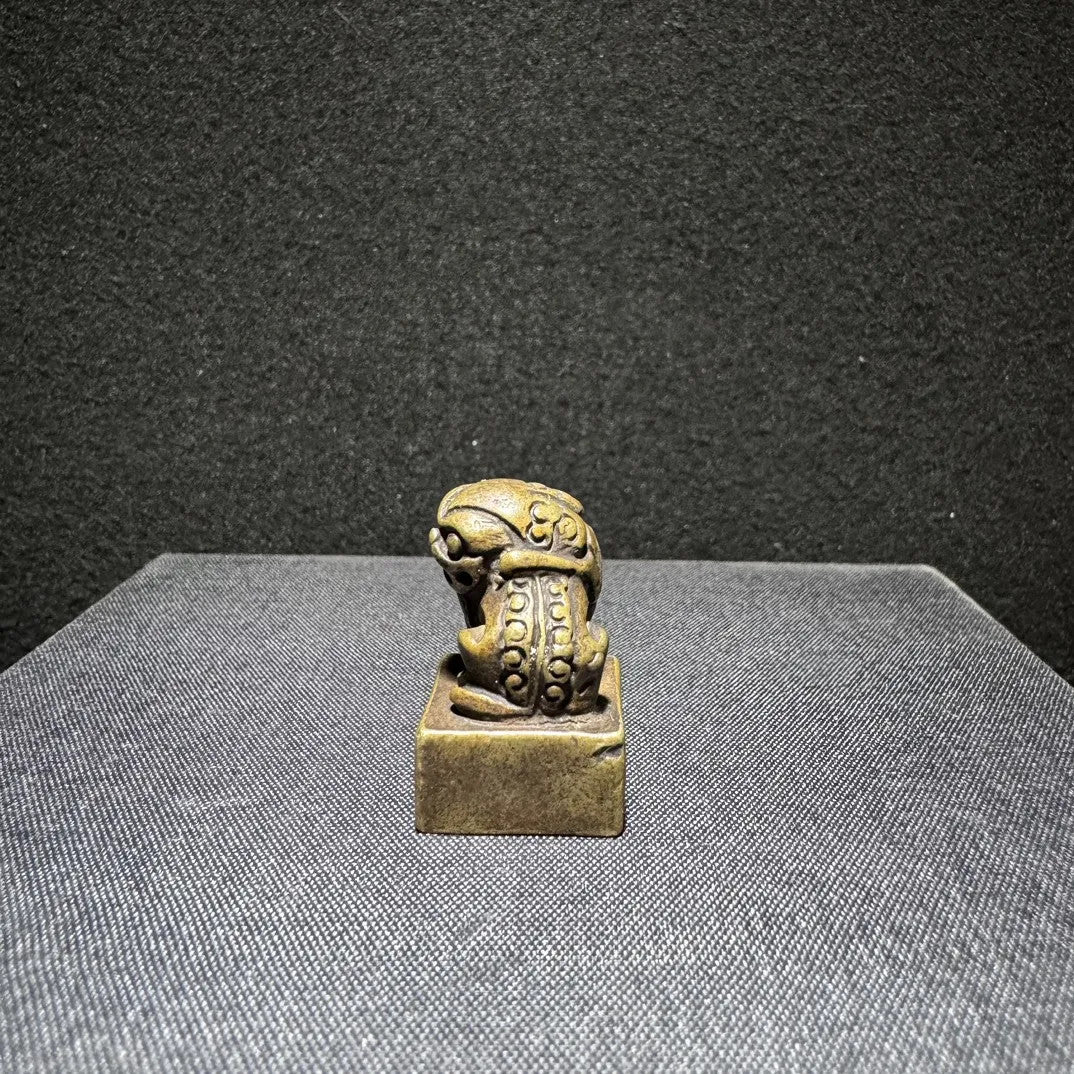 Brass Lion Seal Home Decor Sculpture Tea TableLiving Room Statue