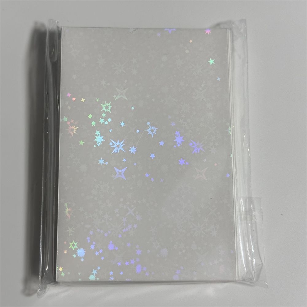 Photo Cards Protective Case 50Pcs Glittery Stars Toploader Bag Sleeves 6.1x9.1cm
