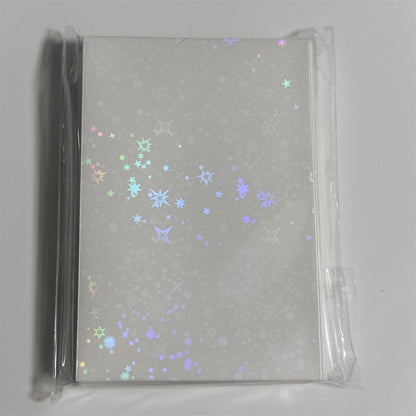 Photo Cards Protective Case 50Pcs Glittery Stars Toploader Bag Sleeves 6.1x9.1cm