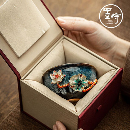 130ml Jingdezhen Enamel Ceramic Tea Cup China Handmade Tea Cup Kung Fu Cup