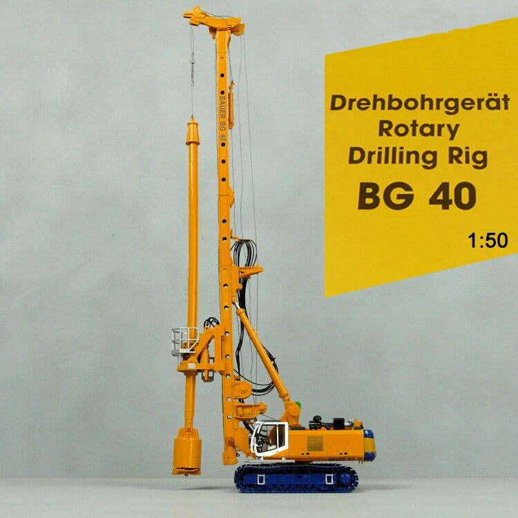1:50 Bauer BG 40 Kelly Equipment Drilling Rig Construction Machine Diecast Model