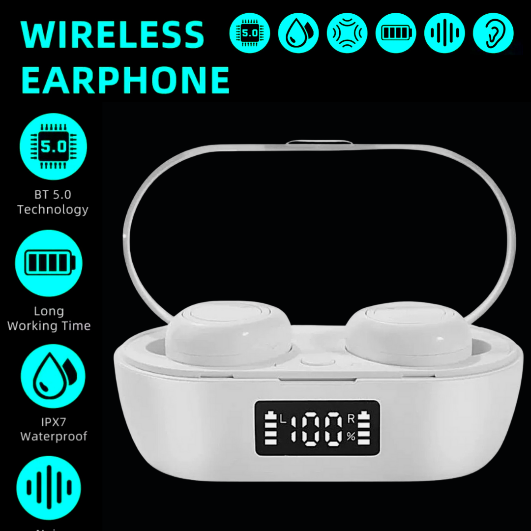 Bluetooth 5.0 Wireless Earbuds Headphone Headset Noise Cancelling TWS Waterproof