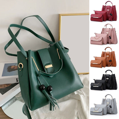 Fashion Women Bags Set 3pcs Large Casual Bags PU Leather Ladies Shoulder Bag