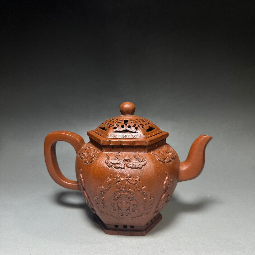 Chinese Yixing Zisha Clay Handmade Exquisite Teapot （六方宫灯 底款：陈鸣远）