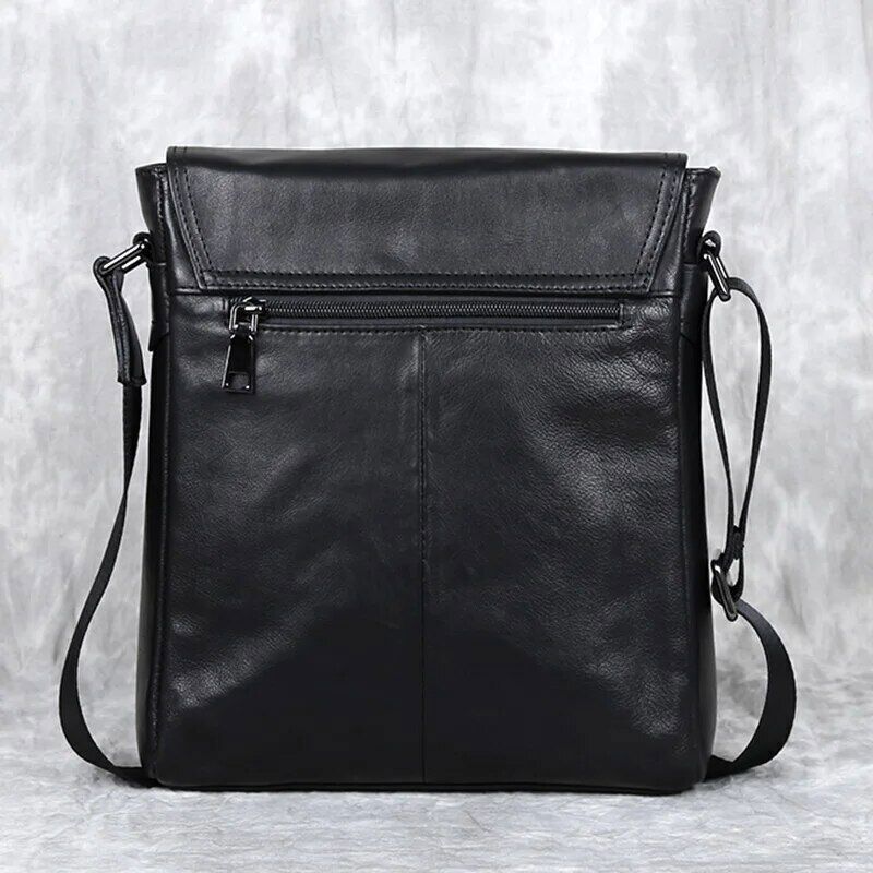 Leather Men's Shoulder Bag Layer Crossbody Bag Backpack
