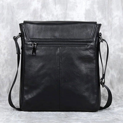 Leather Men's Shoulder Bag Layer Crossbody Bag Backpack