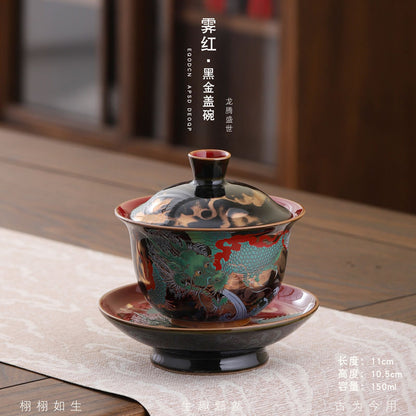 Chinese Enamel China-Chic Hand-painted Tea Ceremony Tea Cup Tea Set Tea Bowl