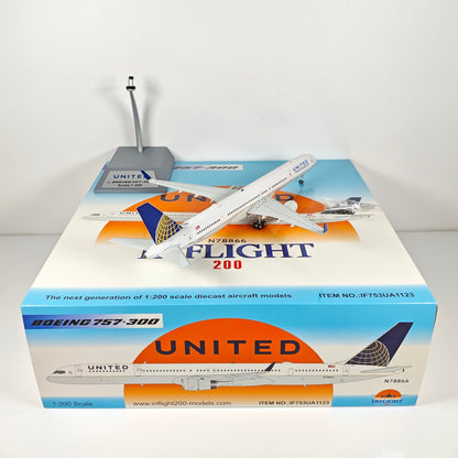 1:200 InFlight United B757-300 N78866 Passenger Airplane Diecast Plane Model
