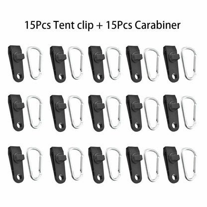 5/10/15 PCS Tarpaulin Clips Tent Canopy Buckles Outdoor Wind Rope Clamps Camping