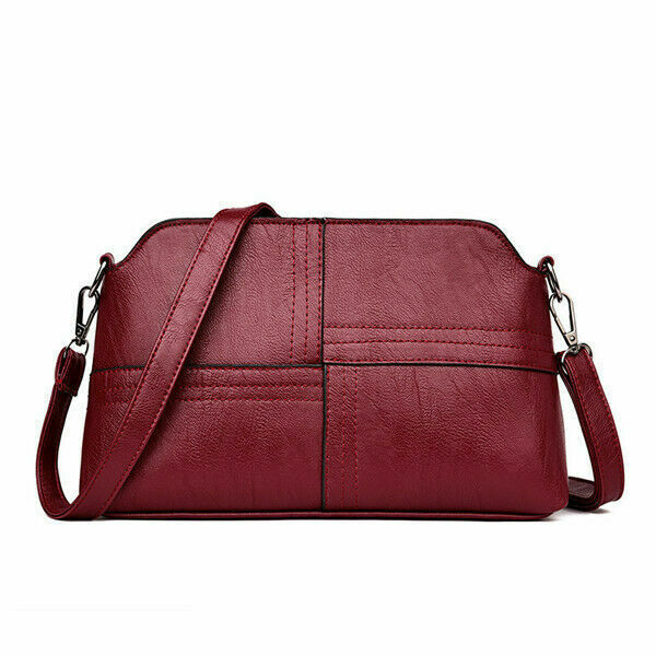 Messenger Bags Crossbody PU Leather Black Handbags for Women Shoulder Bag