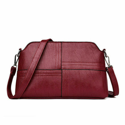 Messenger Bags Crossbody PU Leather Black Handbags for Women Shoulder Bag