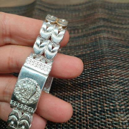 chinese Asian old tibet silver hand cast statue bracelet jewel gift nice